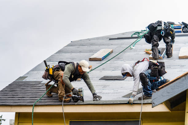 Professional Emergency Roof Repair technician working in Middleville, NJ